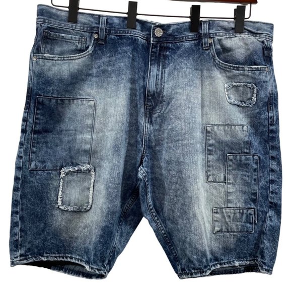 Jordan Craig Other - Jordan Craig Shorts Y2K Denim Baggy Stonewashed Distressed Patches Mens 44